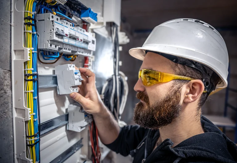 A male electrician works in a switchboard with an 2025 03 14 22 36 40 utc scaled